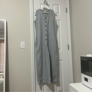 Caslon blue/white stripe jumpsuit -S